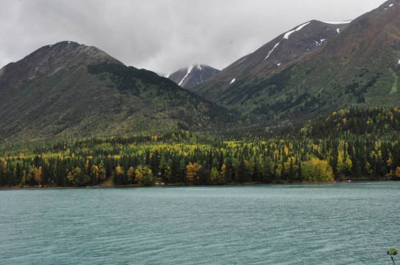 A bela paisagem no caminho para Homer, na Península do Kenai, no sul do Alaska